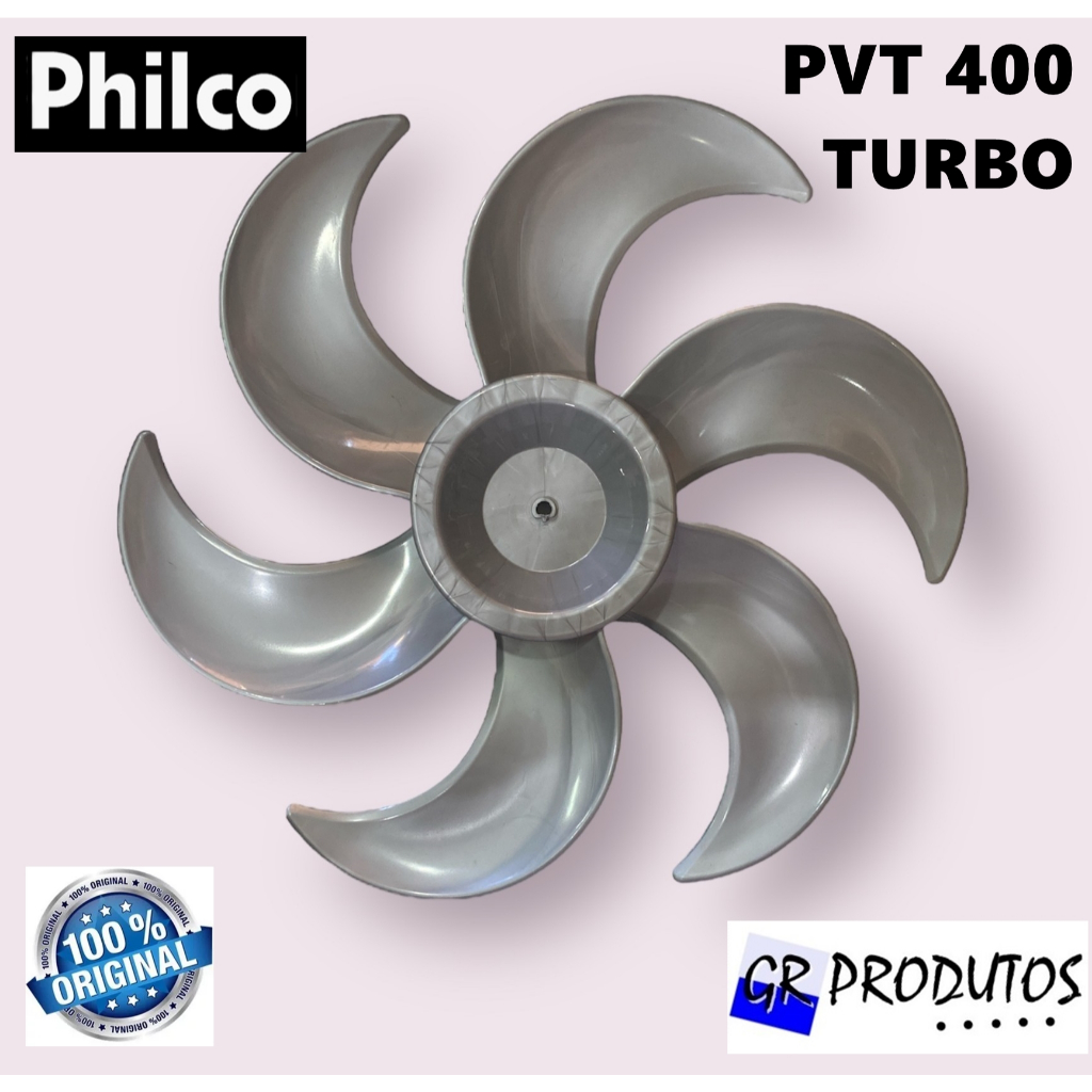 Hélice Ventilador Philco PvT 400 TURBO- 40cm - Cor Prata - Original