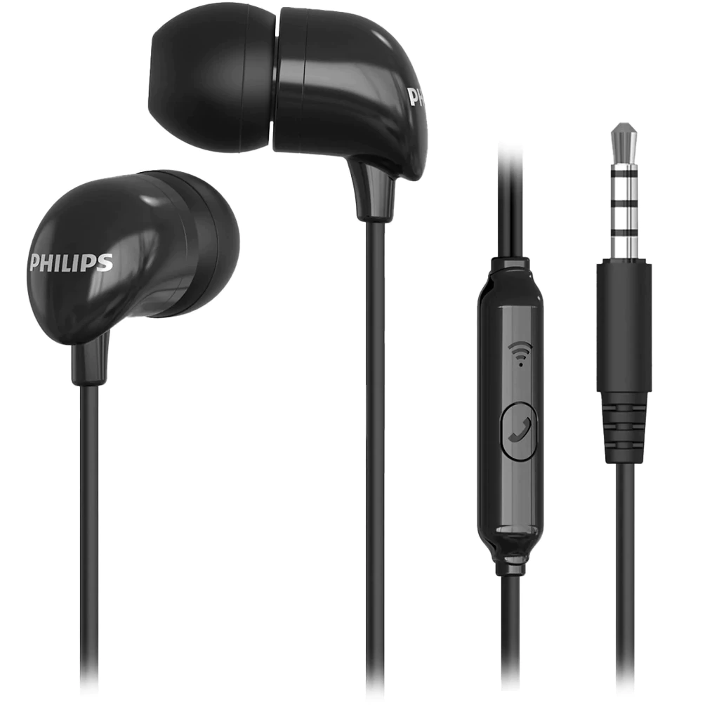Fone de Ouvido Philips TAE1126 Com Microfone Preto