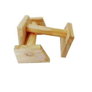 Barras de flexão paralelas de chão parallettes calistenia 17cm SEM VERNIZ empunhadura 28mm