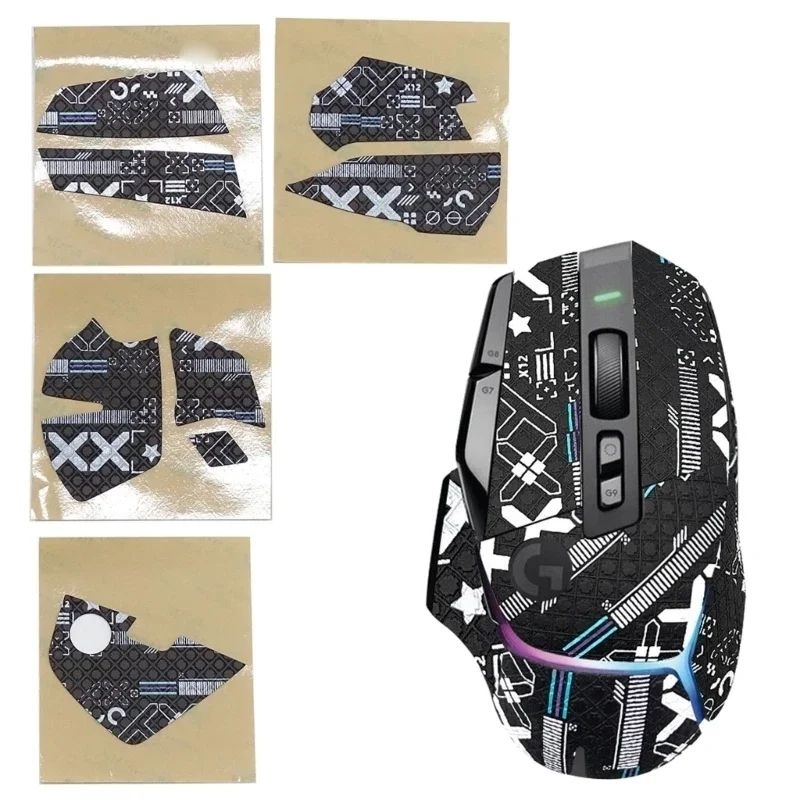 SensoryBoost Grip Tape Set per Logitech G903, G900 (+ Grip Pad) Assorbente dal sudore, estremamente antiscivolo, ultrasottile (0,5 mm) Autoadesivo e
