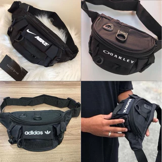 Pochete Masculina Transversal Shoulder Bag Motoboy Cintura ou Ombro Reforçada