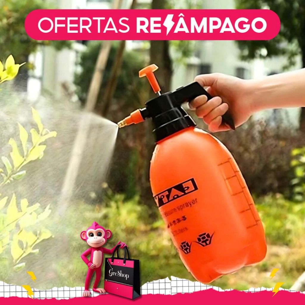 Pulverizador Pressão Manual Ergonômico Portátil Durável Compacto Eficiente Multifuncional Plástico