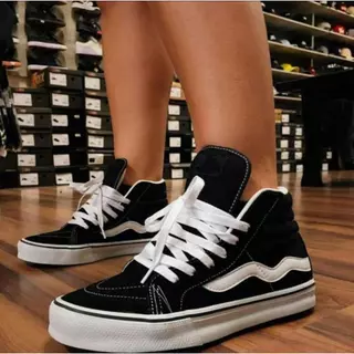 Old school vans fashion cano alto