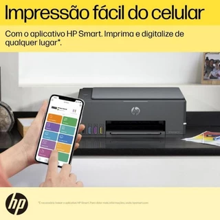 Impressora Multifuncional HP Smart Tank 581 Tanque de Tinta Colorida Wi-Fi (4A8D5A bivolt já iniciada vai sem cartuchos