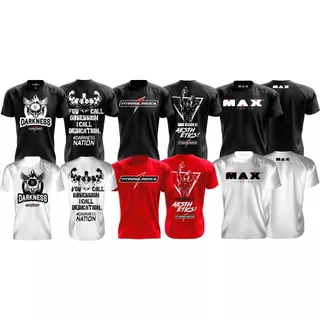 Kit 6 Camisas Esportivas Dry Fit Integralmedica, Darkness e Max Titanium - Academia