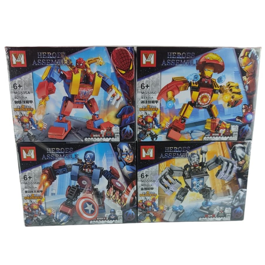 Blocos de Montar Vingadores Com Até 364 Peças