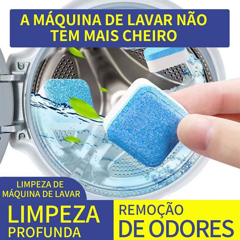 KIT 2 4 6 8 Pastilhas para Limpeza de Máquinas de Lavar Roupas ...