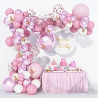 Kit Romântico 134 peças Balões 10" 12" 18" Roxo rosa fosco Balão Para Festas e Aniversários decoração romântica