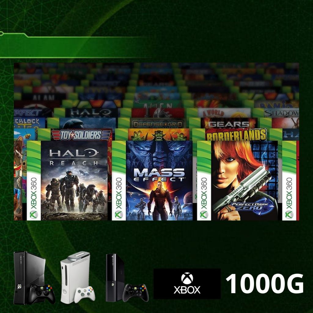 Hd 1tera XBOX 360 Hd Externo com 150 Jogos 3000 jogos retro Emuladores e Aurora