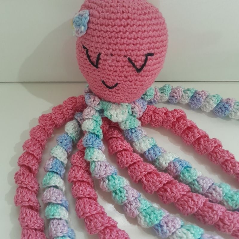 polvo terapêutico amigurumi, Rosa misto
