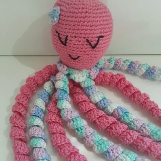 polvo terapêutico amigurumi, Rosa misto