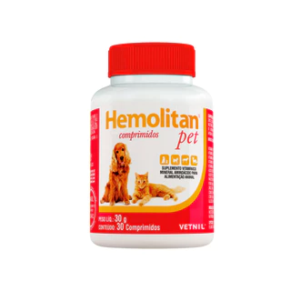 Hemolitan Pet 30 Comprimidos - Vetnil