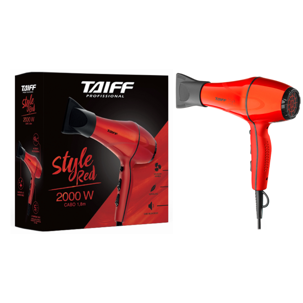 Imagem do produto Secador de Cabelo Taiff Style Red Vermelho 2000W 127V - 2 Velocidades