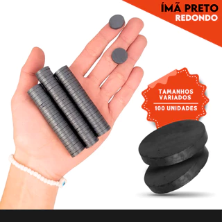 Imã Redondo Preto - Diversos Tamanhos - Pacote Com 100 Unidades - Nybc em Oferta na Shopee