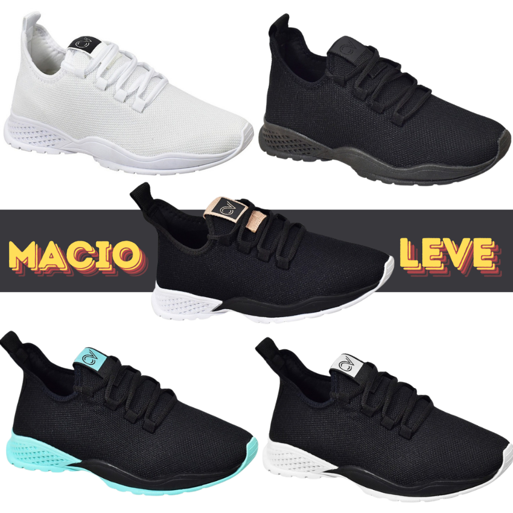 Tênis Feminino Masculino Esportivo Academia Confortável Corrida Caminhada Macio