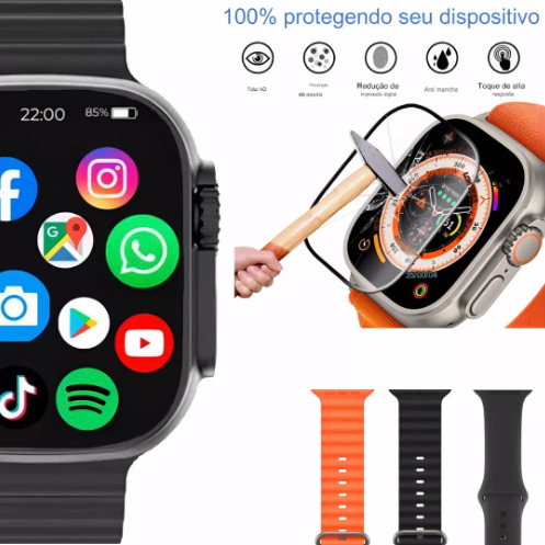 Smartwatch com chip 4G, Celular de pulso, 2gb de RAM 16gb, Android