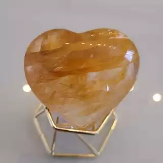 Coração de Cristal Quartzo Hematoide Pedras Naturais