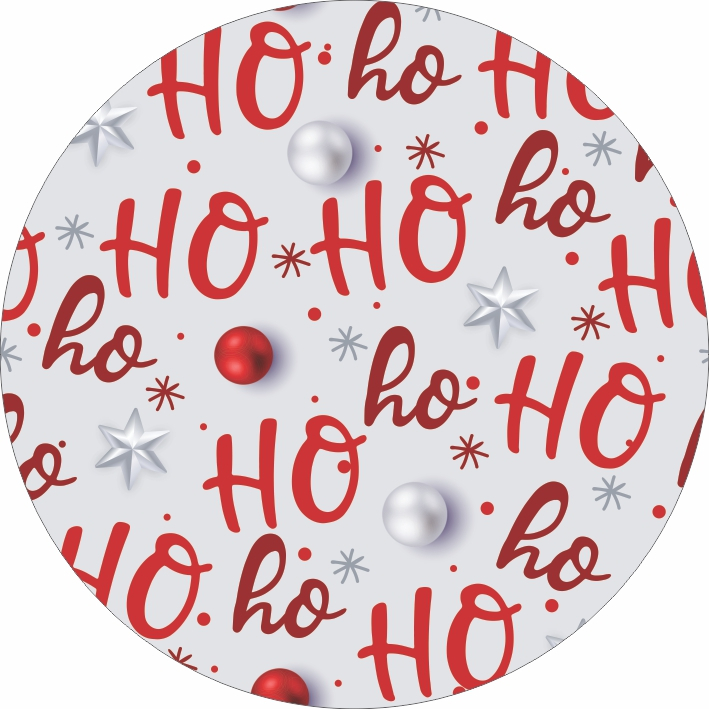 Capa para Sousplat - Mesa Posta Natal Ho HO Ho Branco