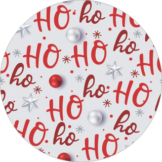 Capa para Sousplat - Mesa Posta Natal Ho HO Ho Branco