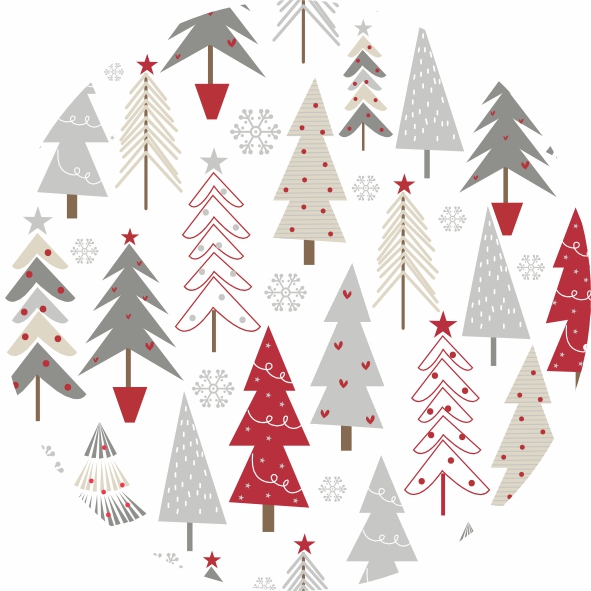 Capa para Sousplat - Mesa Posta Arvores de Natal