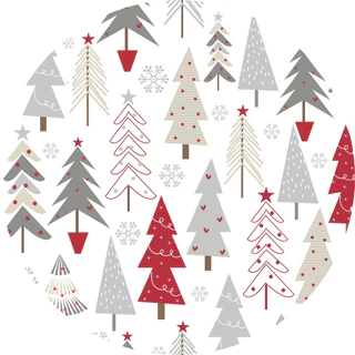 Capa para Sousplat - Mesa Posta Arvores de Natal