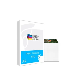 50 folhas Papel Couche Brilho 300g A4 Dupla Face Impressão Laser Folhetos Flyers Couchê