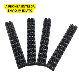 Kit com 4 und. Barra Terminal/Conectores Sindal 12 conectores 1mm