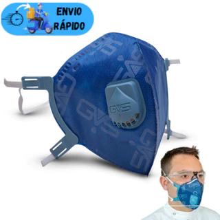 KIT 10 UNIDADES DE MÁSCARA RESPIRATÓRIA GVS PFF2 COM VALVULA SELO ANVISA CA 38.336
