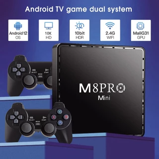 Console Game M8 Pro 3D Preto 2 Controles Wireless Com Jogos