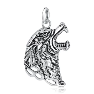 Pingente de Prata 925 Wolf Bali em Oferta na Shopee