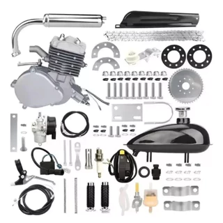 Kit Completo Motor Para Bike Bicicleta Motorizada 2 Tempos 80cc Cilindradas A Gasolina