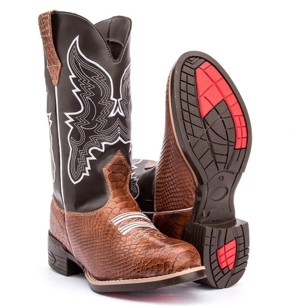 Bota Masculina Rodeio Cowboy Texana Barretos | Shopee Brasil