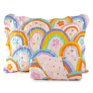 Kit Cobre Leito Colcha Solteiro Menino Menina 2 Peças Micro Percal 150 Fios Boutis Kids
