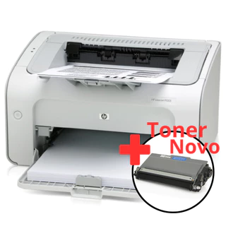Impressora LaserJet HP P1005 Seminova Com Cabos + Toner Novo