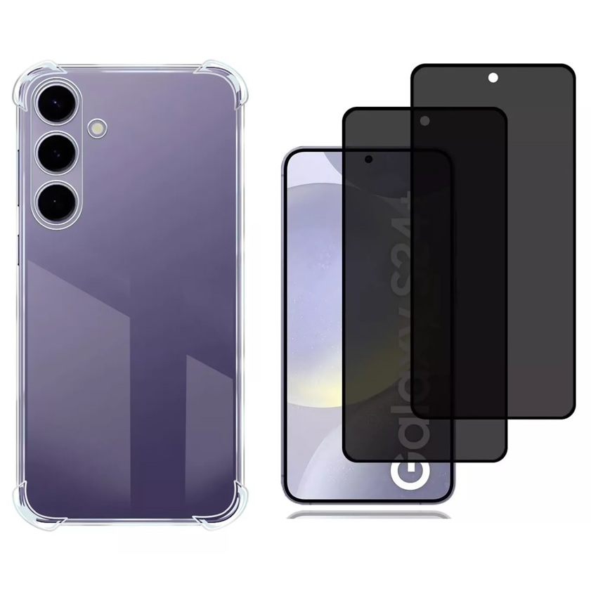 Capa Capinha Anti Impacto + Película de Privacidade Para Samsung Galaxy S24