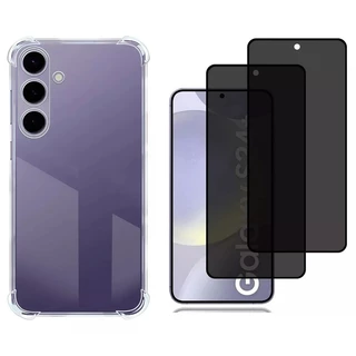 Capa Capinha Anti Impacto + Película de Privacidade Para Samsung Galaxy S24