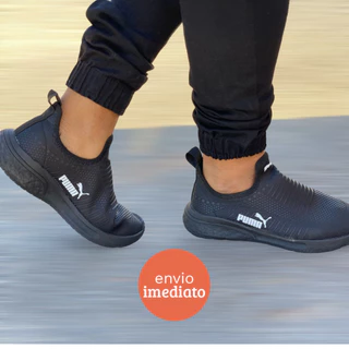 Tênis Sem cadarço masculino e feminino cano baixo sola alta super confortável leve e Macio