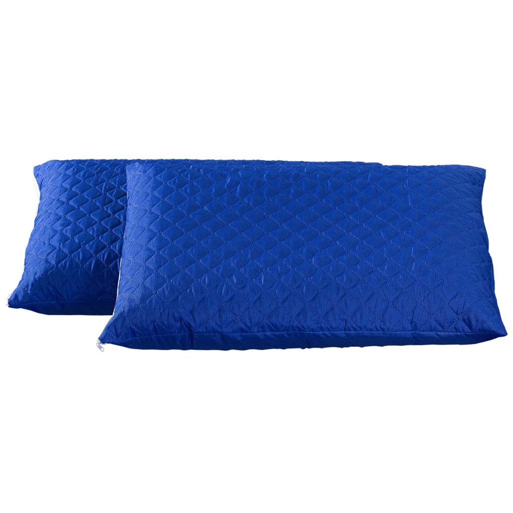 Capa Porta Travesseiro Impermeável Matelado Luxo Avulso 1 Peça Azul