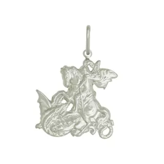 Pingente de Prata 925 São Jorge  - 35mm x 35mm em Oferta na Shopee