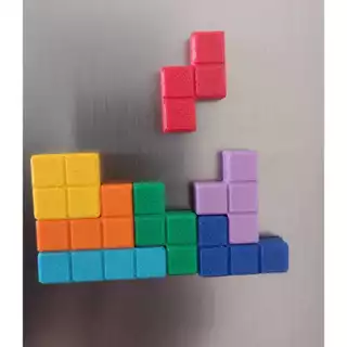 Imã de Geladeira Tetris Conjunto com 7 Peças