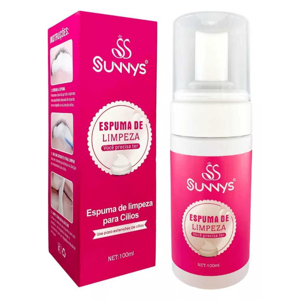 Espuma De Limpeza Para Cílios Sunnys - 100ML | Shopee Brasil