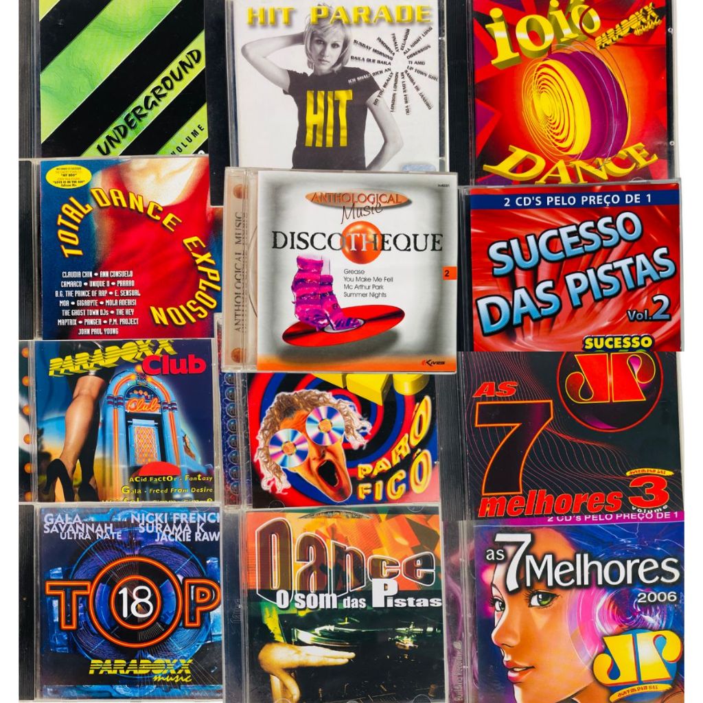 SALDÃO CDs Musica Eletrônica/ Dance music/Jovem Pan/Paradoxx/Djs/Aqua/Underground/ 90'S/Gala/ Remix/ Toco / Megadance / Gitana/ Hit Parade - Atualizado 29/07/24