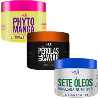 Kit Máscara 300g Phyto Manga, Perolas de Caviar e Sete Óleos Widi Care