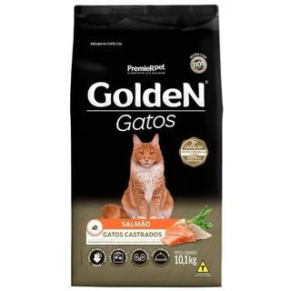 ATÉ 10 KG GOLDEN GATOS CASTRADOS SALMÃO - GATOS ADULTOS - PREMIER PET