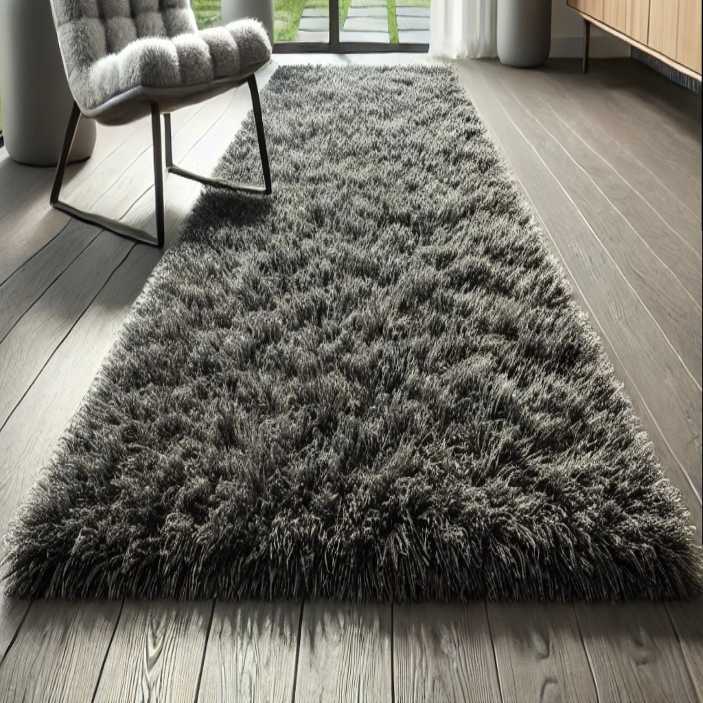 Tapete Passadeira 2,00 x 0,60 Antiderrapante Corredor Quarto Sala Felpudo Peludo