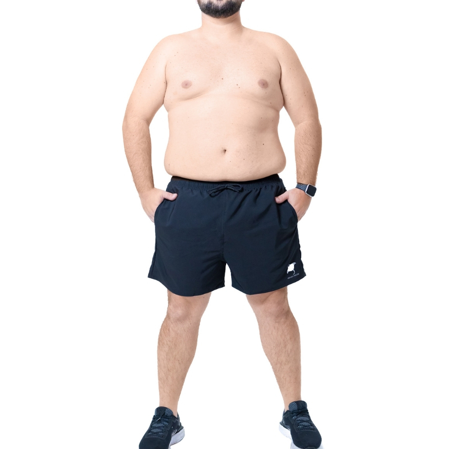 Short Masculino com Elastano Plus Size Academia Esporte Treino Bermuda Praia Básico Liso Grande