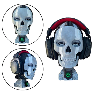 Suporte de Headset - Ghost Call of Duty Fone De Ouvido Gamer
