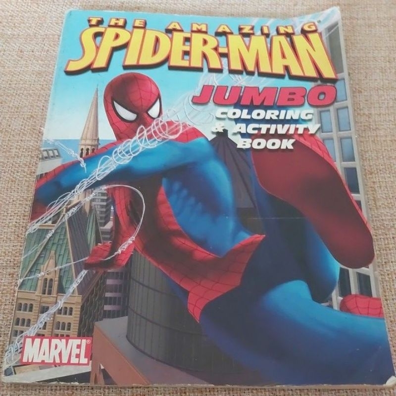 The Amazing Spider-man; Jumbo coloring & activity book; Marvel | Shopee ...
