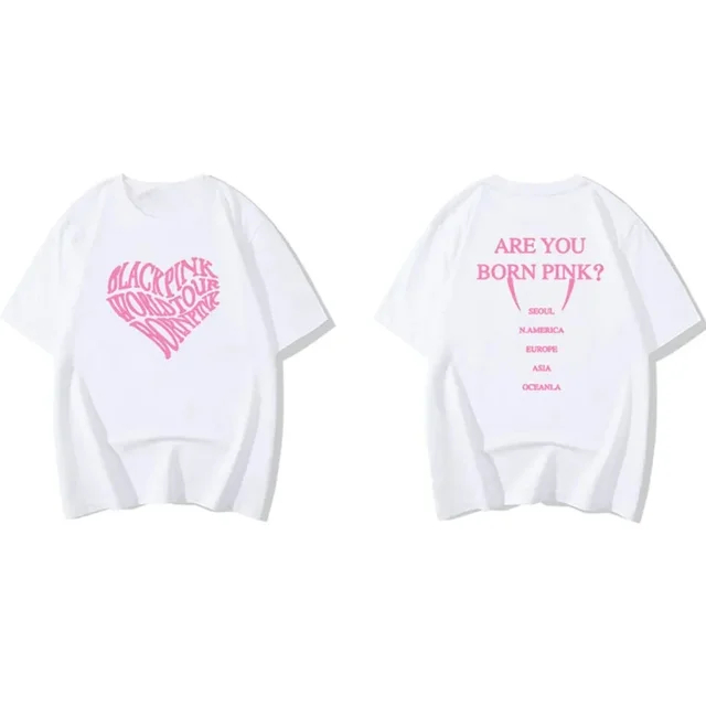 Camiseta Camisa Básica Algodao Blackpink World Tour Born Pink