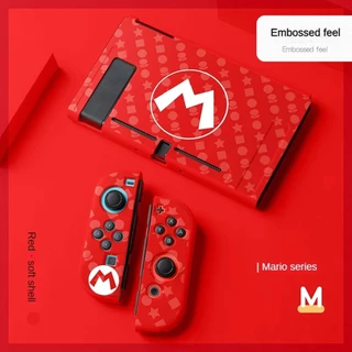 Capa Tpu Proteção Macio Case Joycon Nintendo Switch V1 Ou V2 Glitter ou Temática Mario Splatoon